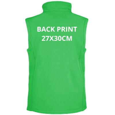 Bandstands men's softshell gilet - chest and back print Thumbnail