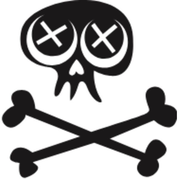 Big crosses on eyes cute skull Thumbnail