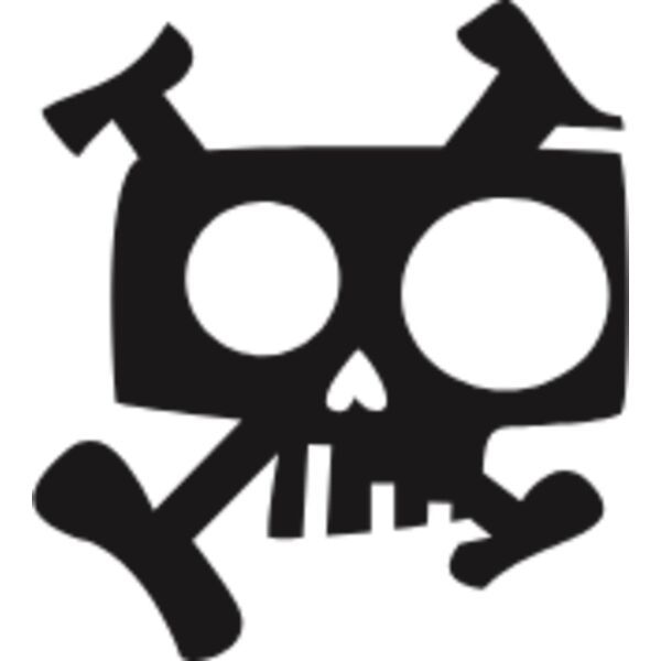 Simple rectangula cute skull Thumbnail
