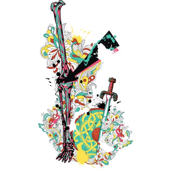 Dark Ages warrior graffiti art Thumbnail