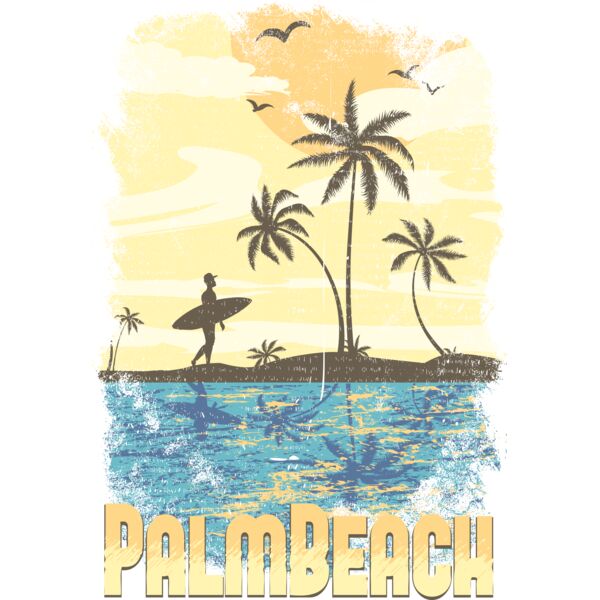 Palm Beach vintage poster print Thumbnail