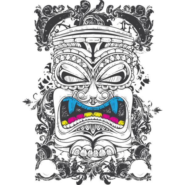 Tiki mask graphic Thumbnail