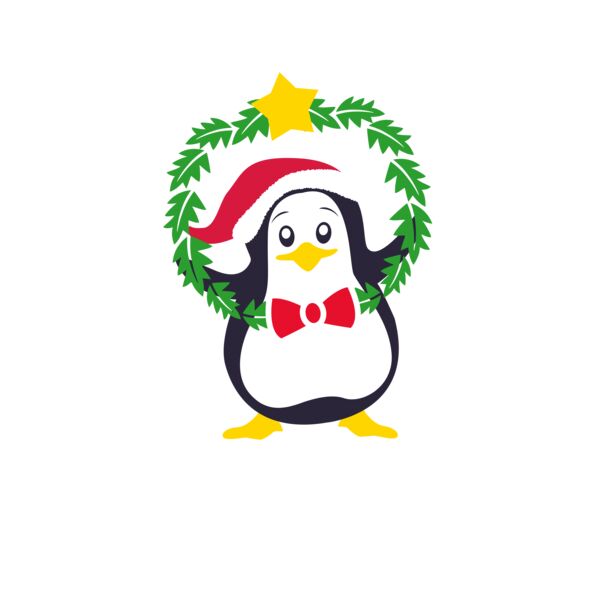 Penguin with a wreath Thumbnail