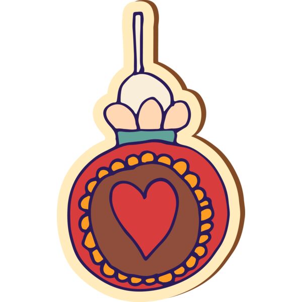 Bauble set 2 heart Thumbnail