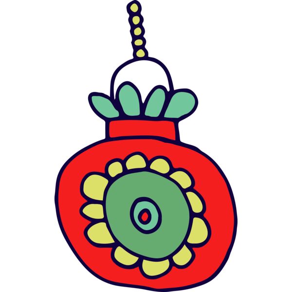 Bauble set 1 flower Thumbnail