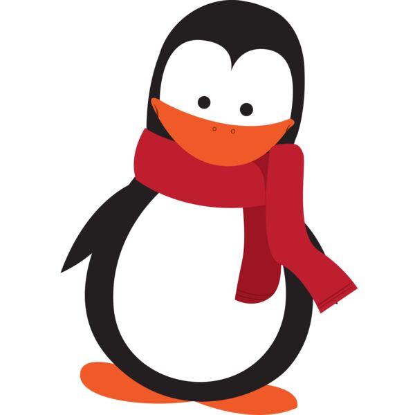 Penguin 2 red scarf Thumbnail