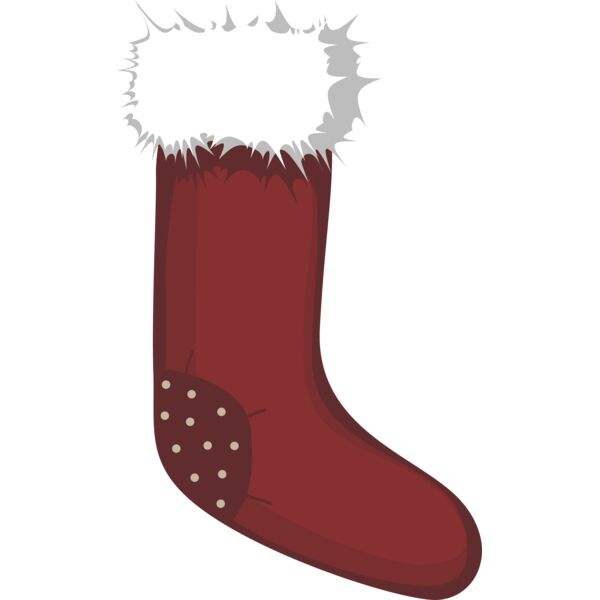 Red Christmas stocking with spots Thumbnail