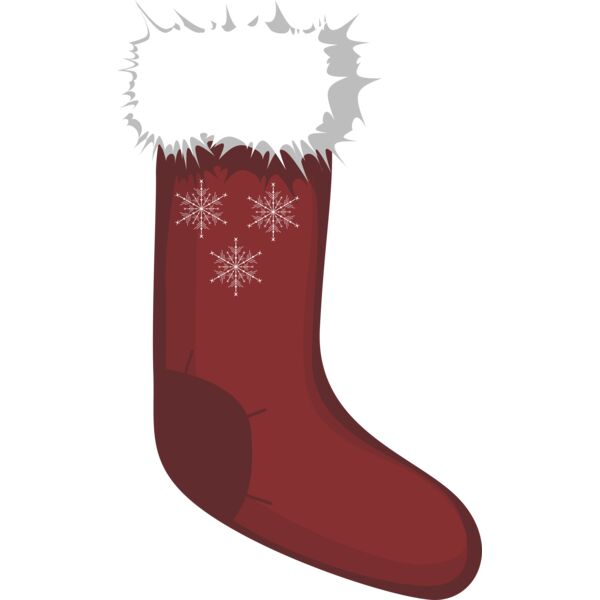Red Christmas stocking with snowflake Thumbnail