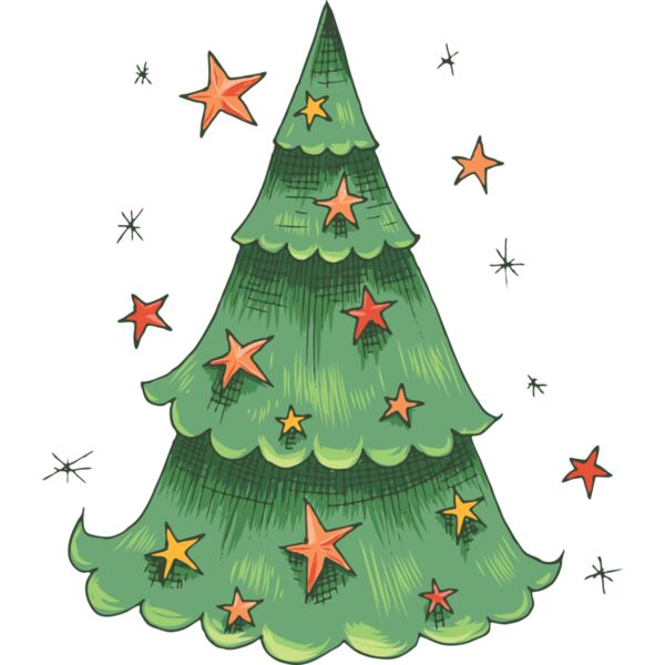 Christmas tree and stars Thumbnail