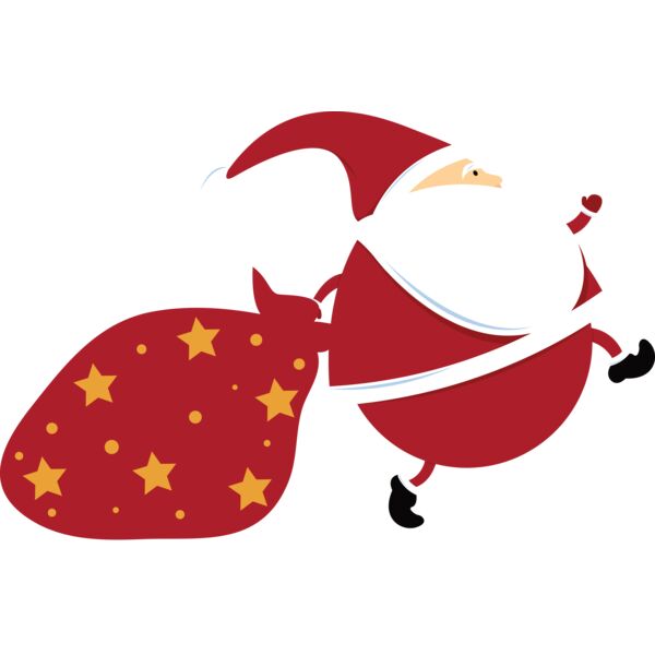 Skipping Santa with sack Thumbnail