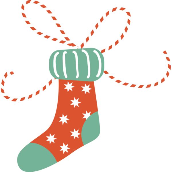 Christmas stocking with bow Thumbnail