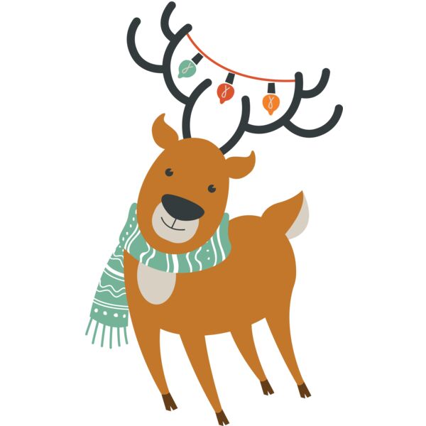 Reindeer with scarf Thumbnail