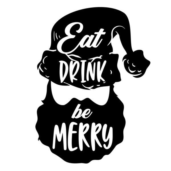 Eat drink and be merry on beard and hat Thumbnail