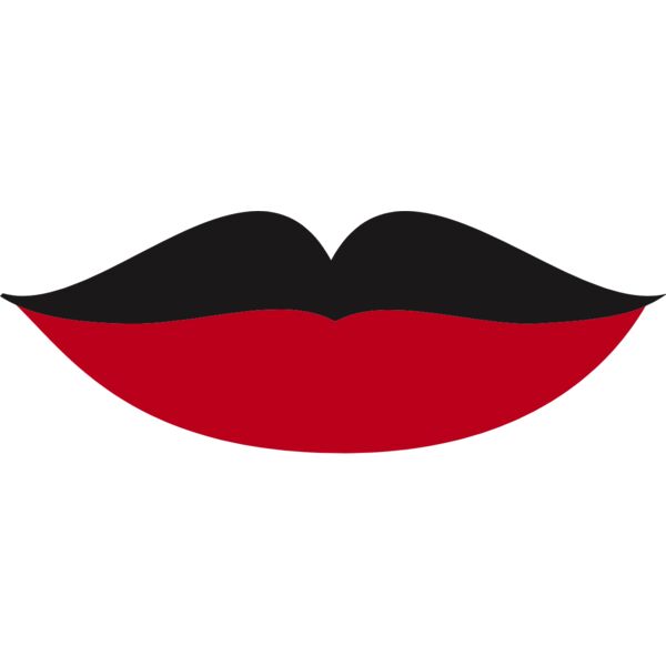 Black top lip closed mouth Thumbnail