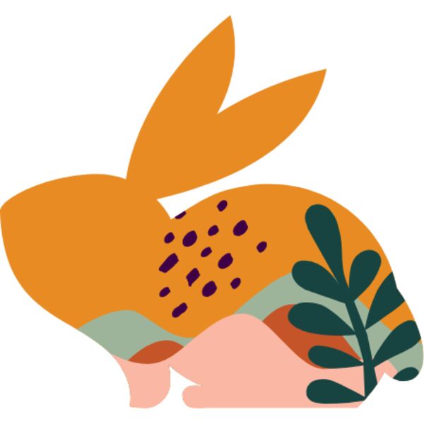 Yellow patterned bunny Thumbnail