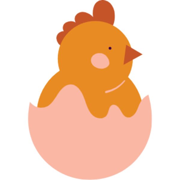 Easter chick in pink shell Thumbnail