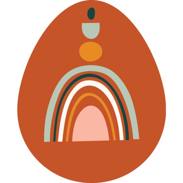 Orange patterned Easter egg 2 Thumbnail