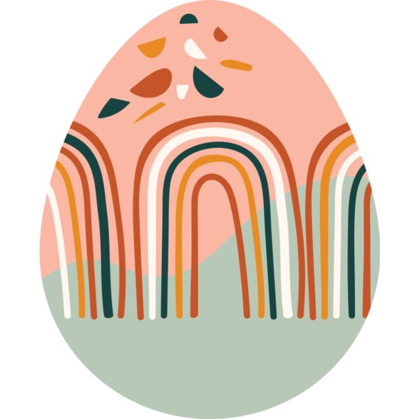 Pink and blue patterned Easter egg Thumbnail