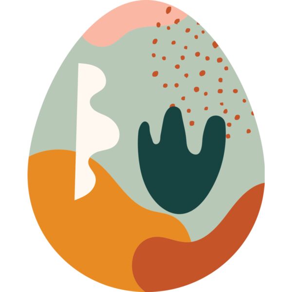 Pale blue patterned Easter egg Thumbnail