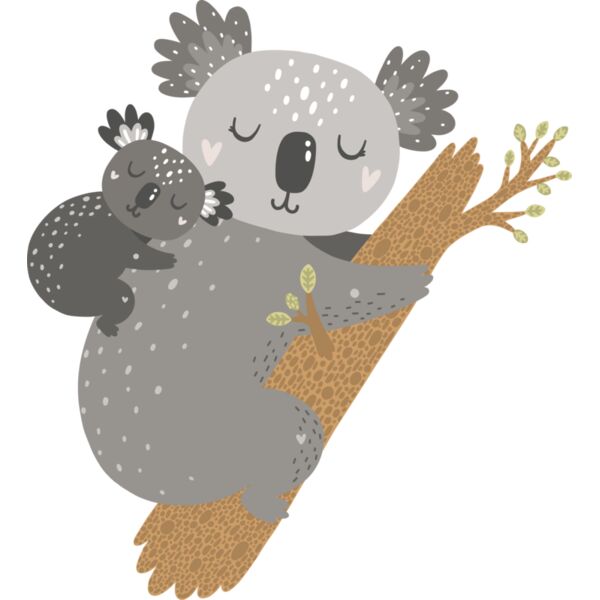 Parent and child koala hug Thumbnail