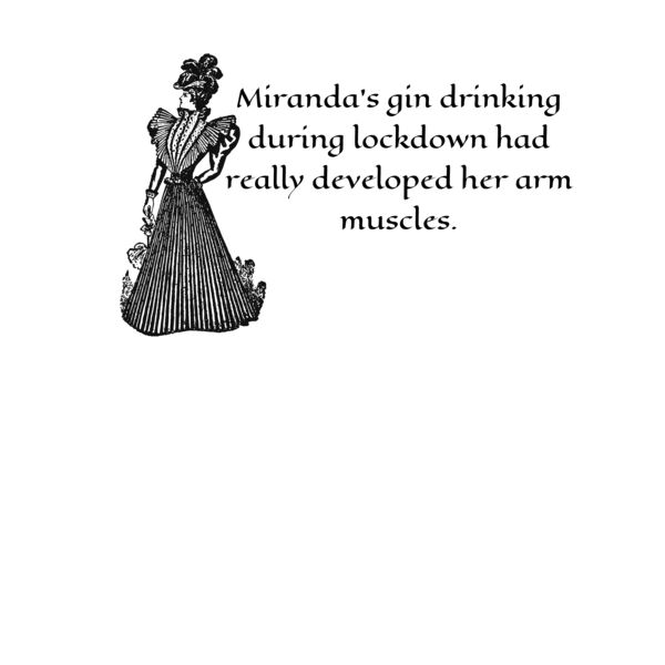 Miranda's gin drinking (editable) Thumbnail