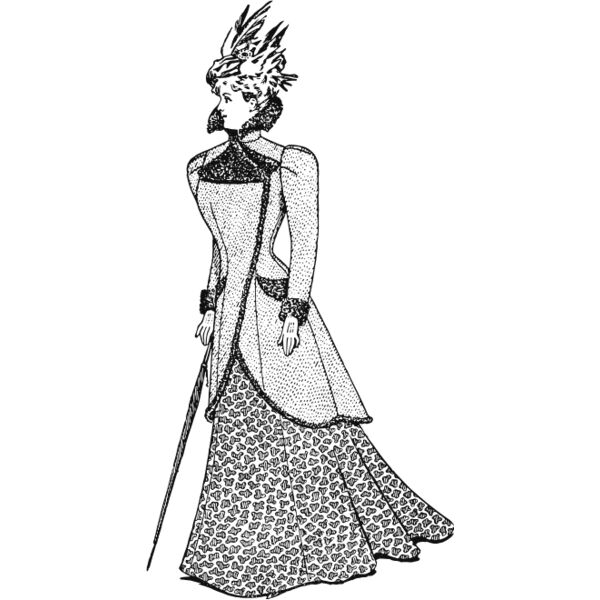 Victorian woman vintage print 1 Thumbnail