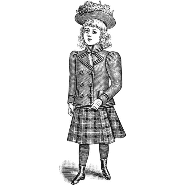 Victorian girl vintage print Thumbnail